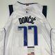 Autographed/signed Luka Doncic Dallas White Basketball Jersey Psa/dna Coa Auto
