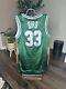 Autographed/signed Larry Bird Boston Green Basketball Jersey Psa/dna Coa