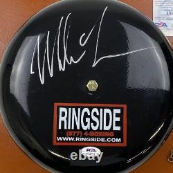 Autographed/Signed MIKE TYSON Authentic Ringside Black Boxing Bell PSA/DNA COA