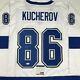 Autographed/signed Nikita Kucherov Tampa Bay White Hockey Jersey Psa/dna Coa
