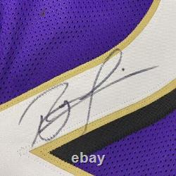 Autographed/Signed Ray Lewis Baltimore Purple Football Jersey PSA/DNA COA