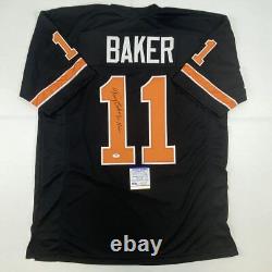 Autographed/Signed Terry Baker Heisman 62 Oregon State Black Jersey PSA/DNA COA