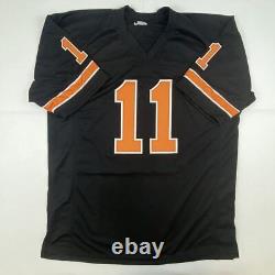 Autographed/Signed Terry Baker Heisman 62 Oregon State Black Jersey PSA/DNA COA