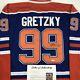 Autographed/signed Wayne Gretzky Edmonton Blue Hockey Jersey Psa/dna Coa/loa