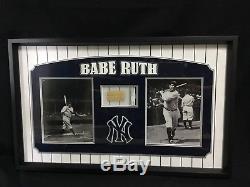 BABE RUTH Autograph Framed Cut With PSA/DNA COA