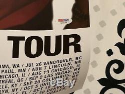 BRUNO MARS signed auto 24K MAGIC US TOUR POSTER PSA/DNA COA 24x36