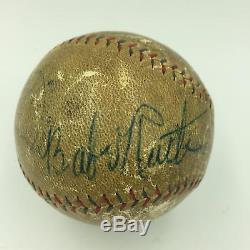 Babe Ruth Single Signed Official 1920 American League Baseball PSA DNA & JSA COA