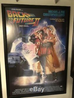 Back To The Future 2 Signed Poster 27x40 Christopher Lloyd PSA DNA Full COA BTTF