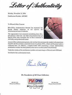 Barack Obama President Signed Autograph Election Time Magazine Psa/dna Coa
