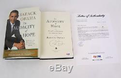 Barack Obama Signed The Audacity Of Hope 1st Edition/1st Print Book Psa/dna Coa