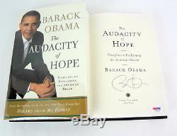 Barack Obama Signed The Audacity Of Hope 1st Edition/1st Print Book Psa/dna Coa