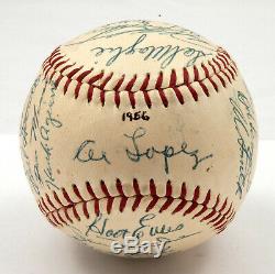 Beautiful 1956 Cleveland Indians Team Signed AL Baseball PSA DNA COA