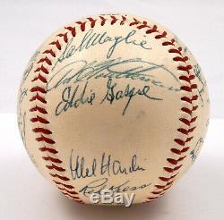 Beautiful 1956 Cleveland Indians Team Signed AL Baseball PSA DNA COA