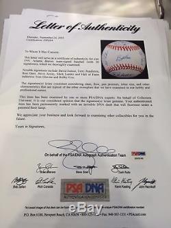 Beautiful 1991 Atlanta Braves Team Signed World Series Baseball PSA DNA COA