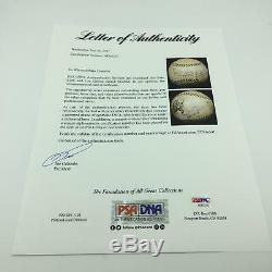 Beautiful Babe Ruth & Lou Gehrig 1927 Signed Baseball PSA DNA & JSA COA Yankees