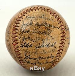 Beautiful Babe Ruth & Lou Gehrig 1934 Yankees Team Signed Baseball PSA DNA COA