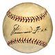 Beautiful Jimmie Foxx Single Signed Baseball 1926 Rookie Sig Psa Dna & Jsa Coa
