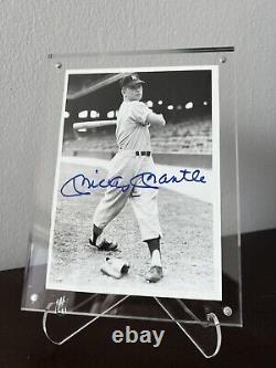 Beautiful Signed Mickey Mantle 1951 Rookie Year Photo Approx 5x7 PSA DNA COA