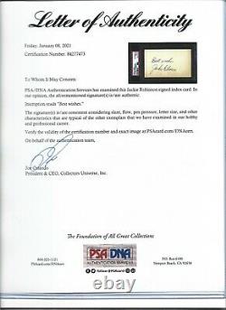 Big Bold Authentic Jackie Robinson Autograph PSA/DNA withCOA Brooklyn Dodgers