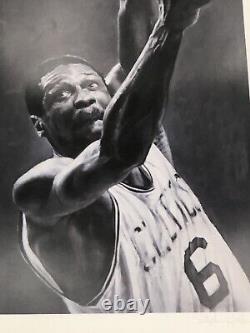 Bill Russell Autographed By Stephen Holland 40x20 Lithograph With COA PSA/DNA
