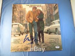 Bob Dylan The Freewheelin Signed Record Album Cover Psa Dna Coa Loa Autograph