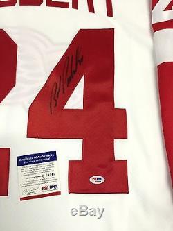 Bob Probert Signed Detroit Red Wings CCM White Jersey Psa/dna Coa