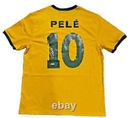 Brazil Pele Authentic Signed Soccer Jersey Autographed PSA DNA ITP COA