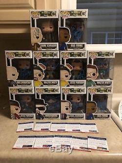 Breaking Bad Funko Pop Set Of 10 Signed Heisenberg Walter White Psa Dna Coa