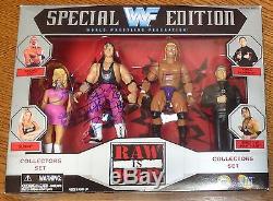 Bret Hart Sunny & Sid Signed WWF WWE 1997 Raw Action Figure Set PSA/DNA COA Auto