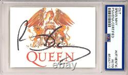 Brian May SIGNED QUEEN Band Logo Picture Cut PSA DNA COA AUTHENTIC Autographed