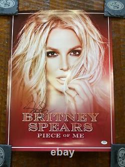 Britney Spears Signed Piece Of Me Tour Poster PSA DNA COA Autographed