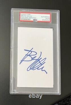 Bruce Willis Die Hard SIGNED CARD SLAB AUTOGRAPH PSA COA PSA/DNA