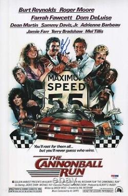 Burt Reynolds Signed Cannonball Run 11x17 Poster Photo PSA/DNA COA Movie Picture