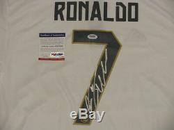 CRISTIANO RONALDO Hand Signed REAL MADRID Soccer Jersey + PSA DNA COA