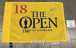 Cameron Cam Smith Signed 150th British Open Flag 2022 St Andrews LIV PSA DNA COA