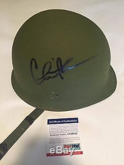 Charlie Sheen Autographed Authentic Steel Platoon Vietnam Helmet PSA/DNA COA
