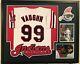 Charlie Sheen Autographed Custom Framed Cleveland Indians Jersey 1 Psa/dna Coa