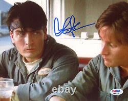 Charlie Sheen Signed PSA/DNA COA 8X10 Men Work Photo Auto Autographed Autograph