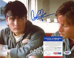 Charlie Sheen Signed PSA/DNA COA 8X10 Men Work Photo Auto Autographed Autograph