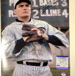 Charlie Sheen autograph Eight Men Out signed 16x20 movie photo PSA/DNA COA