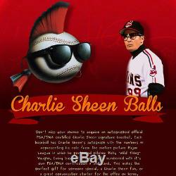 Charlie Sheen autographed AUTHENTIC BASEBALL PSA/DNA COA