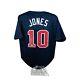 Chipper Jones Autographed Atlanta Custom Baseball Jersey Psa/dna Coa