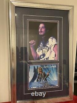 Chris Cornell signed 8x10 photo in person PSA DNA COA Custom Matted Framed