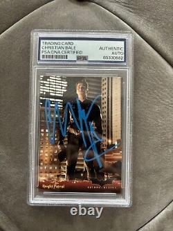 Christian Bale Signed Autographed 2005 Topps Rookie Card Psa DNA Coa Batman