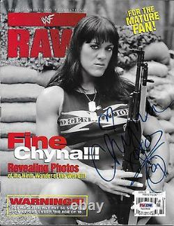 Chyna Signed WWE WWF October 1998 RAW Magazine PSA/DNA COA DX Photo Autograph 98