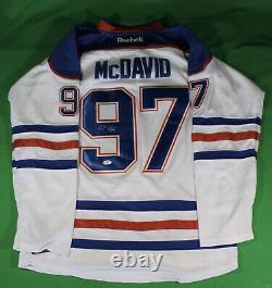 Connor Mcdavid Signed Autograph Edmonton Oilers Hockey Jersey Psa/dna NHL Coa