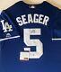 Corey Seager Signed Blue Majestic Dodgers Jersey Psa/dna Coa