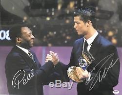 Cristiano Ronaldo And Pele Signed 16x20 Photo PSA/DNA COA