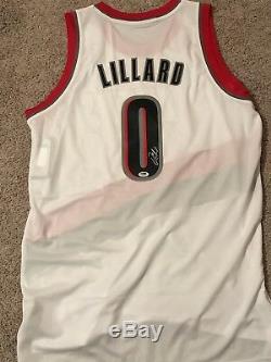 DAMIAN LILLARD Autograph Signed Portland Trail Blazers Jersey PSA/DNA COA