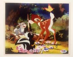 DONNIE DUNAGAN Autograph Voice of DISNEY's BAMBI Signed 8x10 Photo PSA/DNA COA